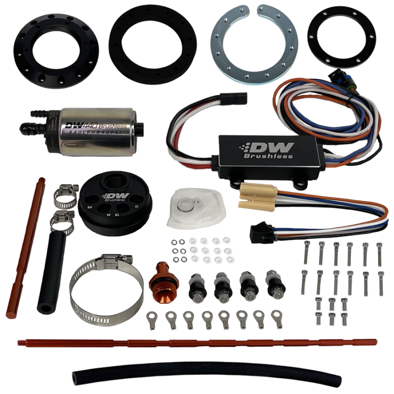 DeatschWerks Universal In-Tank Pump Mount w/ DW440 Brushless 415lph Fuel Pump & Controller - 9-441-C102-5008