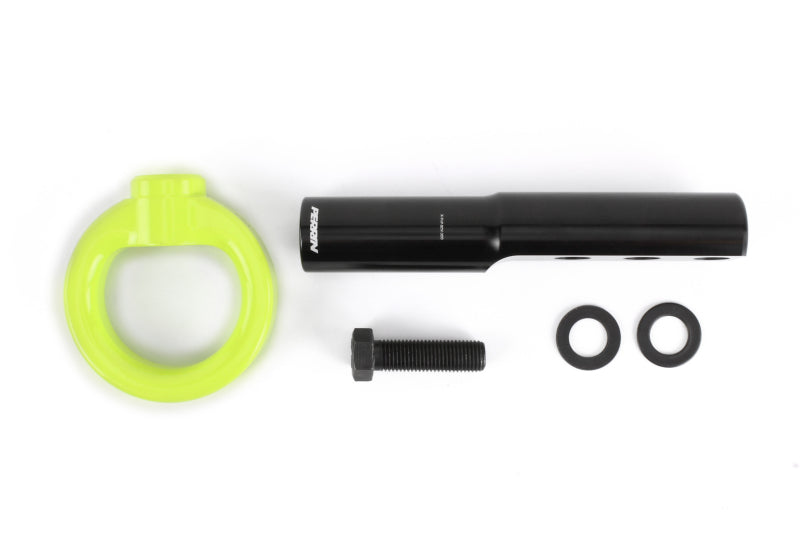 PERRIN 17-21 Honda Civic Si/Type R/Touring/Hatchback Tow Hook Kit Front - Neon Yellow - PHP-BDY-231NY