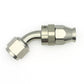 DeatschWerks 8AN Female Swivel 45-Degree Hose End PTFE (Incl. 1 Olive Insert) - 6-02-0855