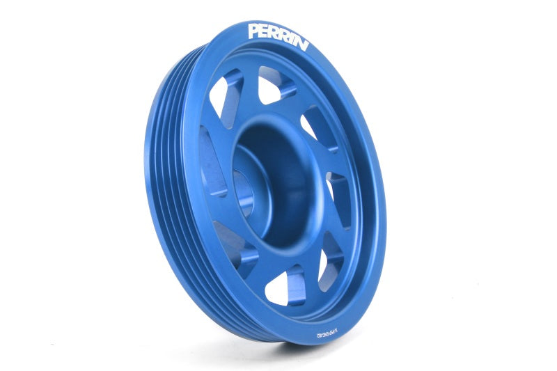 PERRIN 93-14 Subaru Impreza (Incl. 02-14 WRX) / 04-21 STI (w/o AC) Lightened Crank Pulley - Blue - PSP-ENG-102BL