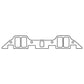 Cometic Chrysler B/RB .125in Fiber Intake Mani Gskt Set-1.229in x 2.310in Rectangle Port - C5611-125