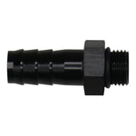 DeatschWerks 6AN ORB Male to 1/2in Male Triple Barb Fitting (Incl O-Ring) - Anodized Matte Black - 6-02-0511-B