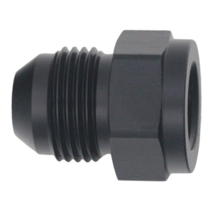 DeatschWerks 6AN Female Flare to 8AN Male Flare Expander - Anodized Matte Black - 6-02-0220-B