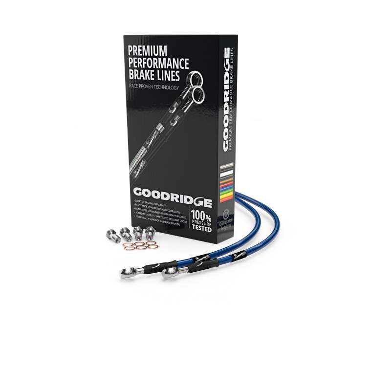Goodridge 14-18 Suzuki DL1000 V-Strom Electric Blue Clutch Lines - SU1016-1CC-EB