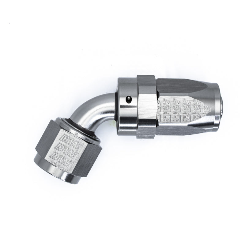 DeatschWerks 8 AN Female Flare Swivel 60-degree Hose End CPE - Anodized DW Titanium - 6-02-0822