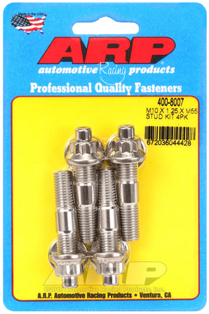 ARP M10 x 1.25 x 55mm Broached 4 Piece Stud Kit - 400-8007