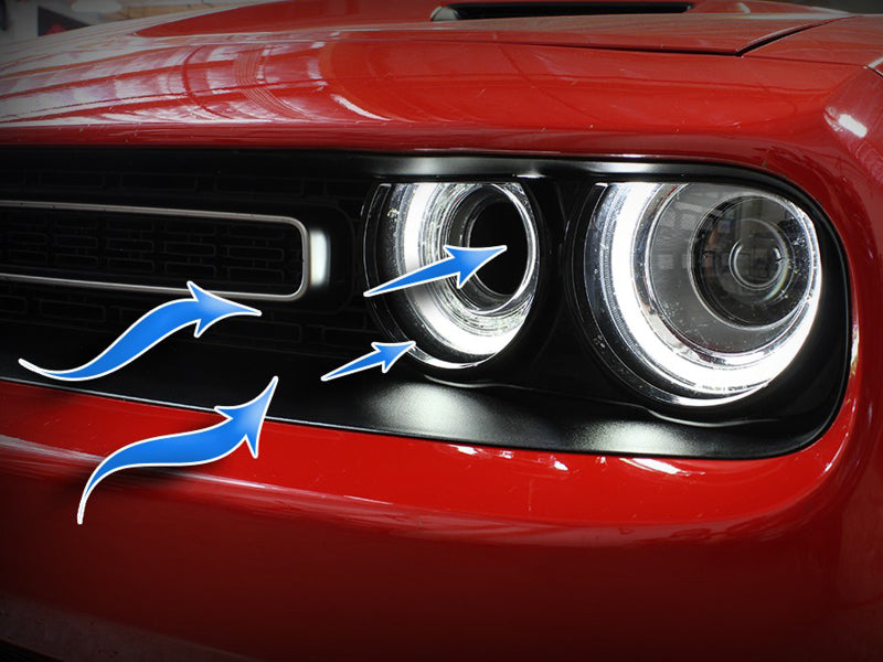 aFe Dynamic Air Scoop 2015 Dodge Challenger V6-3.6 / V8-5.7/6.4L HEMI - Green - 54-72203-SG