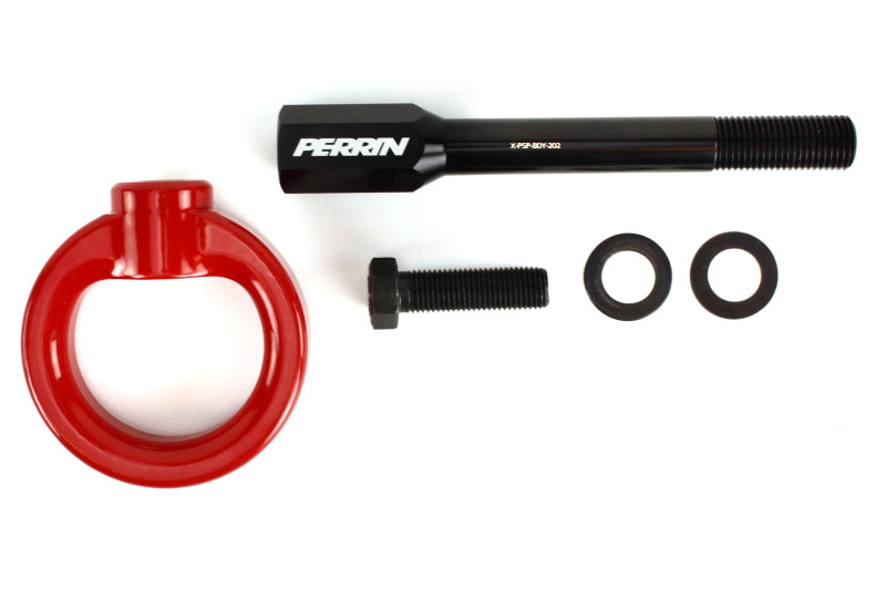 PERRIN 02-07 Subaru WRX/STI Tow Hook Kit (Front) - Red - PSP-BDY-230RD