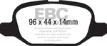 EBC 11+ Fiat 500 1.4 (ATE Calipers) Ultimax2 Rear Brake Pads - UD1569