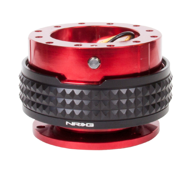 NRG Quick Release Kit - Pyramid Edition - Red Body / Black Pyramid Ring - SRK-210RD/BK