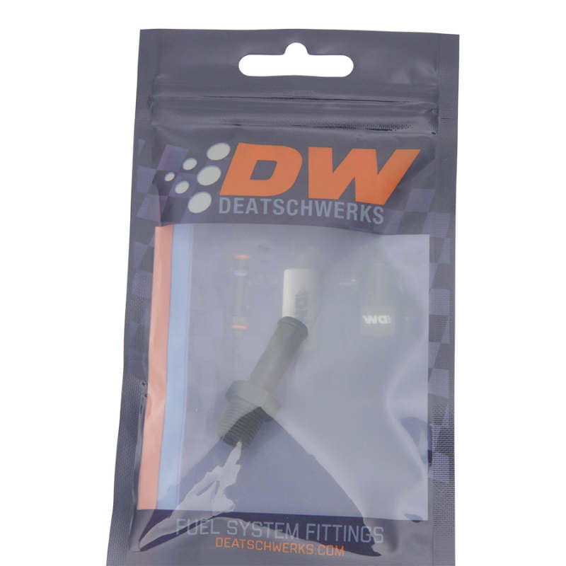 DeatschWerks 1/8in NPT Male Thread 5/16in Hose Barb - Anodized Matte Black - 6-02-0916-B