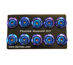 NRG Fender Washer Kit (TI Series) M6 Bolts For Plastic (TI Burn Washer/TI Burn Screw) - Set of 10 - FW-200TT
