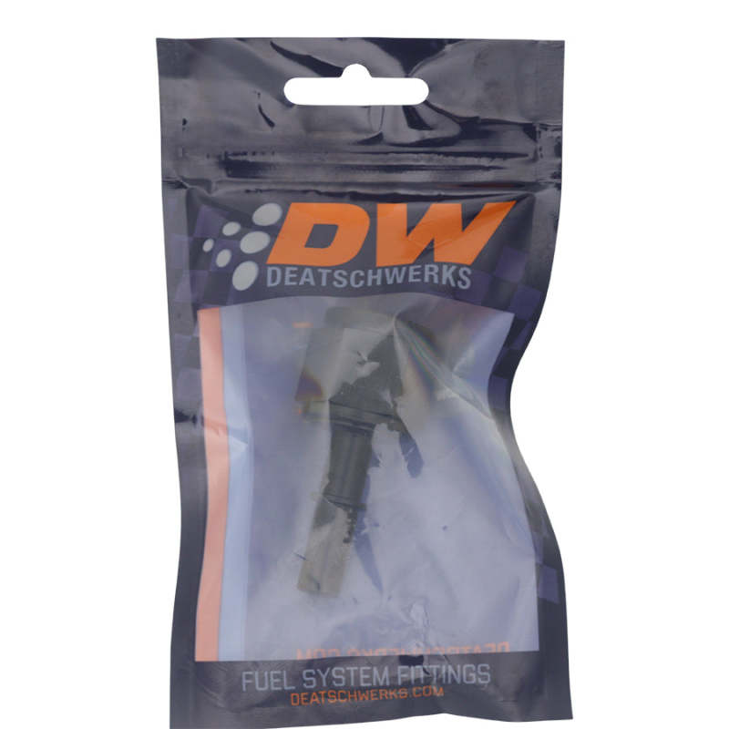 DeatschWerks 10AN Female Flare Swivel to 3/8in Male EFI Quick Disconnect - Anodized Matte Black - 6-02-0135-B