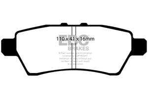 EBC 05-12 Nissan Pathfinder 4.0 Ultimax2 Rear Brake Pads - UD1101