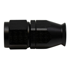 DeatschWerks 8AN Female Swivel Straight Hose End PTFE (Incl 1 Olive Insert) - Anodized Matte Black - 6-02-0854-B