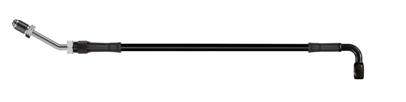 Goodridge 56in Universal Clutch Line w/Black Zinc Fittings & Black Hose - 90Deg Banjo w/M10 Fitting - HD3090-1CB-BK56