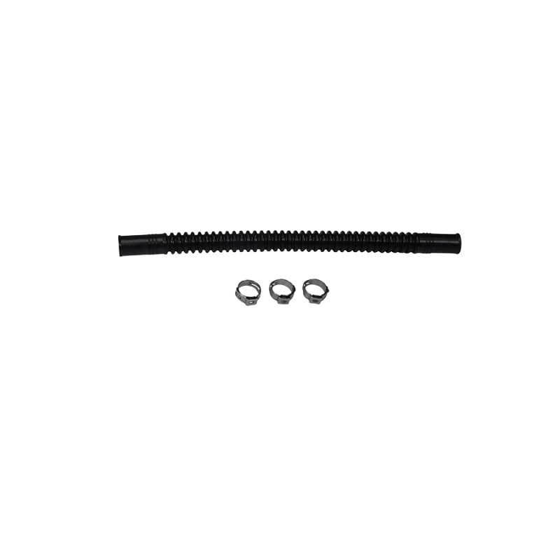 Deatschwerks Convoluted Tubing 200mm length x 10mm ID Side 1 x 10mm ID Side 2 - Black - 9-CT-8-38