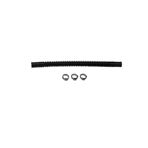Deatschwerks Convoluted Tubing 200mm length x 10mm ID Side 1 x 10mm ID Side 2 - Black - 9-CT-8-38