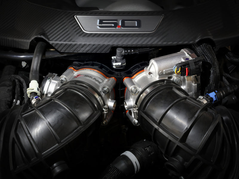 aFe 2024 Ford Mustang GT/ 2024 Ford Mustang Dark Horse V8 5.0L Silver Bullet Throttle Body Spacer - 46-33026N