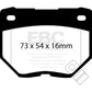 EBC 98-03 Nissan Skyline (R34) 2.5 GT (200) Greenstuff Rear Brake Pads - DP2826