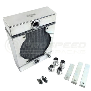 CSF Racing 2-Row 3.5" King Cooler Drag Radiator w/9" Spal Fan - Universal