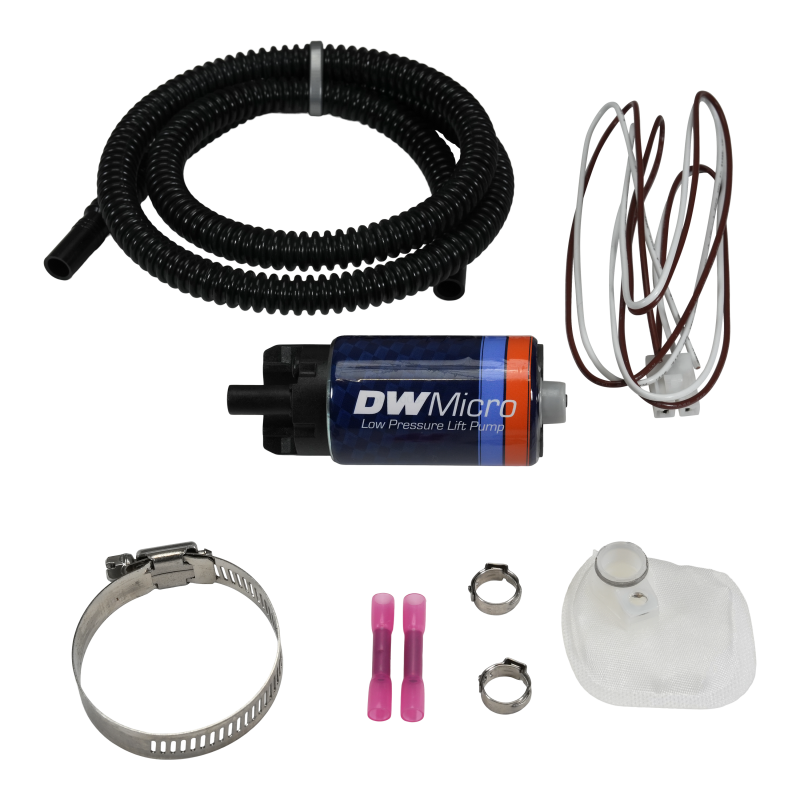 DeatschWerks DW Micro Series 210lph Low Pressure Lift Fuel Pump w/ Universal Install Kit - 9-110-1070