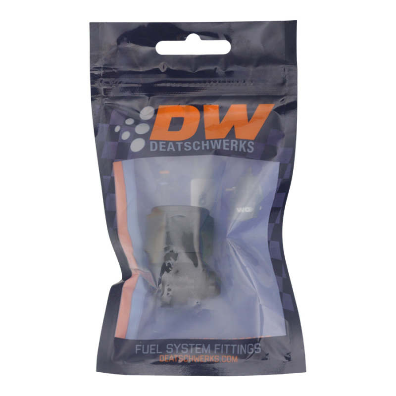 DeatschWerks 10AN Female Flare to 6AN Male Flare Reducer - Anodized Matte Black - 6-02-0219-B