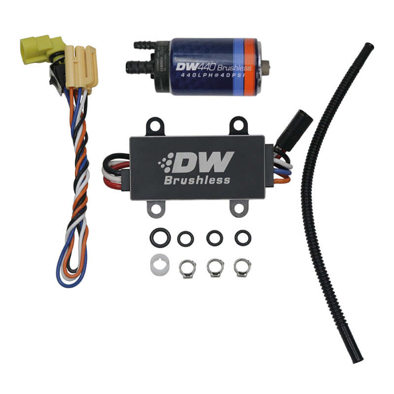 DeatschWerks DW440 440lph Brushless Fuel Pump w/+C102 Controller w/ Install Kit 14-19 Chevy Corvette - 9-442-C102-0911
