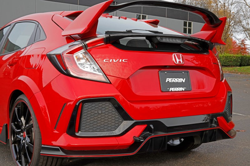 PERRIN 17-21 Honda Civic Si/Type R/Touring/Hatchback Tow Hook Kit Rear - Gloss Black - PHP-BDY-251GBK