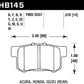 Hawk 02-06 Acura RSX / 02-11 Honda Civic Si / 00-09 S2000 DTC-60 Race Rear Brake Pads - HB145G.570