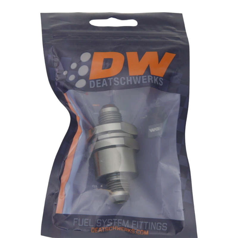 DeatschWerks 6AN Male Flare + 6AN Male Flare One Way Check Valve - 6-02-0723