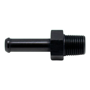 DeatschWerks 1/8in NPT Male Thread 1/4in Hose Barb - Anodized Matte Black - 6-02-0915-B
