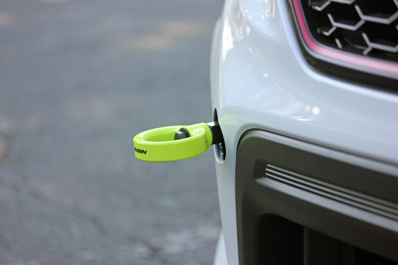 PERRIN 18-21 Subaru WRX & STI / 13-25 BRZ / 17-20 Toyota 86 Tow Hook Kit (Front) - Neon Yellow - PSP-BDY-235NY