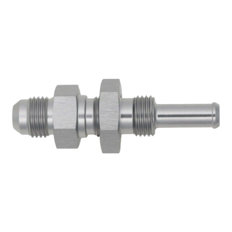DeatschWerks 6AN Male Flare to Straight 5/16in Single Hose Barb - Anodized DW Titanium - 6-02-0739