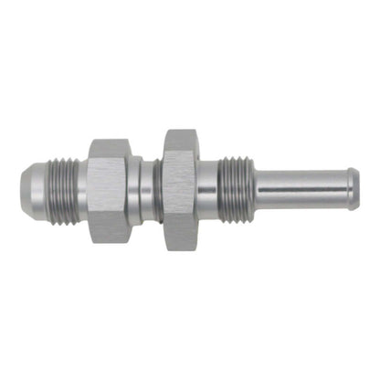 DeatschWerks 6AN Male Flare to Straight 5/16in Single Hose Barb - Anodized DW Titanium - 6-02-0739