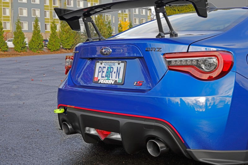 PERRIN 13-25 Subaru BRZ / 13-20 Scion FRS & Toyota 86 / 22-25 GR86 Tow Hook Kit (Rear) - Neon Yellow - PSP-BDY-255NY