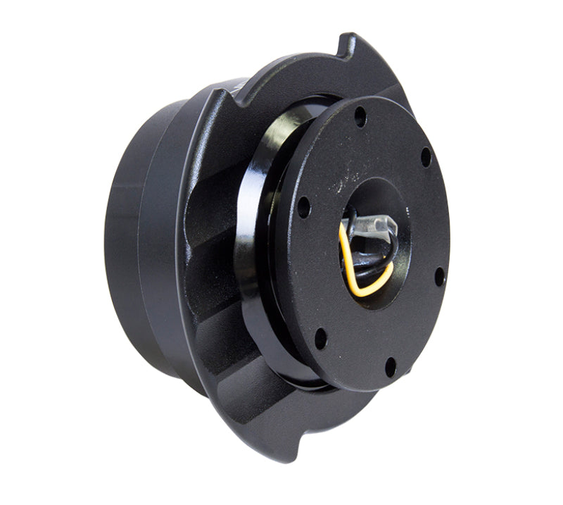 NRG Quick Release Kit Gen 2.5 - Black / Black Ring w/Finger Grooves - SRK-250BK