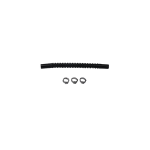 Deatschwerks Convoluted Tubing 150mm Length x 10mm ID Side 1 x 10mm ID Side 2 - Black - 9-CT-6-38