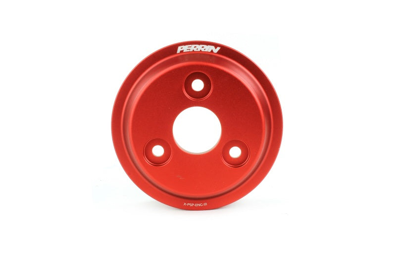 PERRIN 22-25 Subaru WRX / 21-25 Crosstrek / 20-25 LGT/OBXT/FXT Lightweight Water Pump Pulley - Red - PSP-ENG-112RD