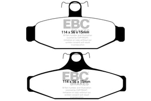EBC 83-87 Chevrolet Corvette (C4) 5.7 Ultimax2 Rear Brake Pads - UD295