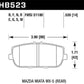 Hawk 06-16 Mazda MX-5 Miata HT-10 Race Rear Brake Pads - HB523S.539