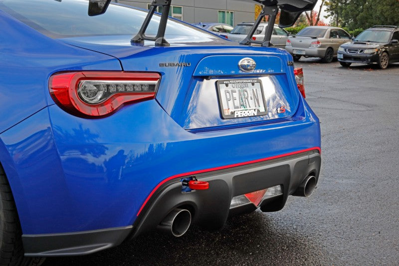 PERRIN 13-25 Subaru BRZ / 13-20 Scion FRS & Toyota 86 / 22-25 GR86 Tow Hook Kit (Rear) - Red - PSP-BDY-255RD