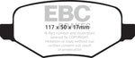 EBC 11-14 Ford Edge 2.0 Turbo Ultimax2 Rear Brake Pads - UD1377