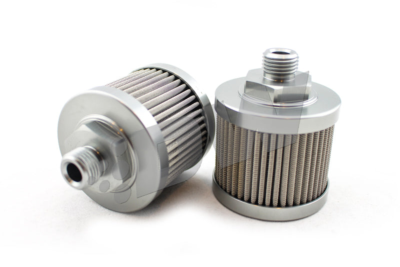 DeatschWerks Stainless Steel 6AN 100 Micron Universal Fuel Pump Pre-Filter - 8-01-06100