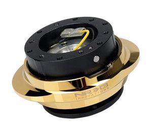 NRG Quick Release Kit - Black Body/ Chrome Gold Oval Ring - SRK-220BK/CG