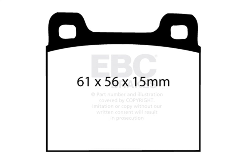 EBC 64-69 Porsche 911 2.0 (M Caliper) (Solid front rotor) Bluestuff Front Brake Pads - DP5104NDX