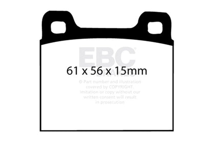 EBC 64-69 Porsche 911 2.0 (M Caliper) (Solid front rotor) Bluestuff Front Brake Pads - DP5104NDX