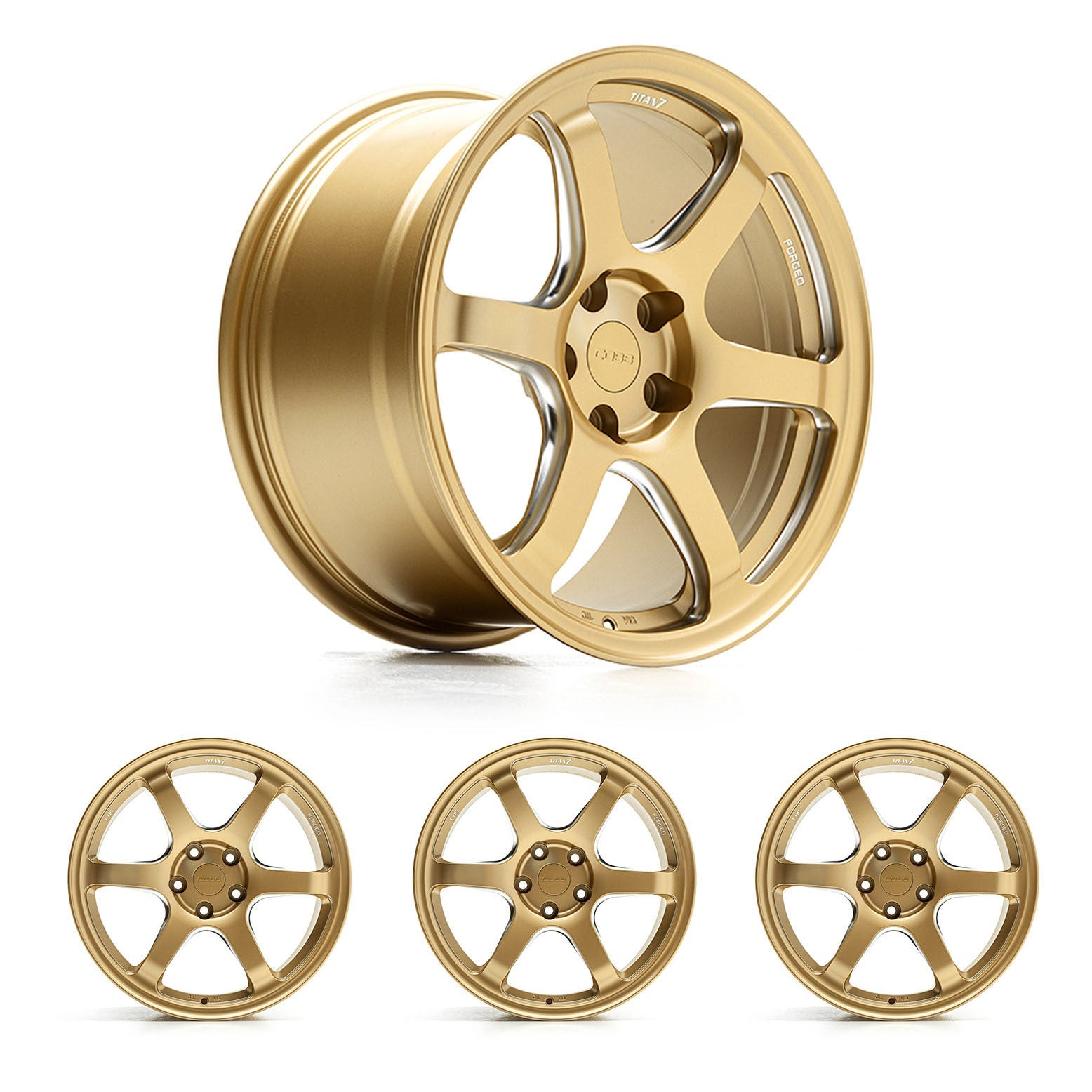 Titan7 T-D6 COBB Edition 18" x 9.5" Cyber Gold Wheels - Revzone