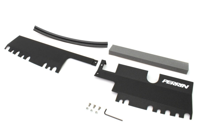 PERRIN 15-21 Subaru WRX/STI Radiator Shroud (With OEM Intake Scoop) - Black - PSP-ENG-512-4BK