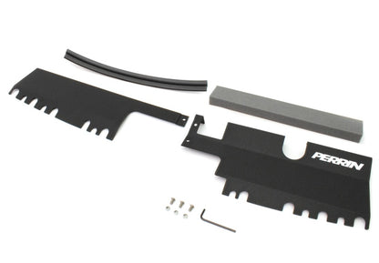 PERRIN 15-21 Subaru WRX/STI Radiator Shroud (With OEM Intake Scoop) - Black - PSP-ENG-512-4BK